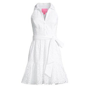 Lilly Pulitzer Trisha Eyelet Resort White Shirtdress
